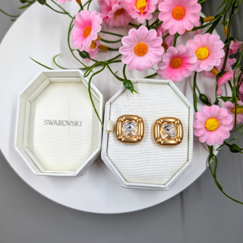 Swarovski Gold and Silver Earrings